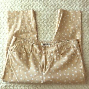 Polka dot cropped pants